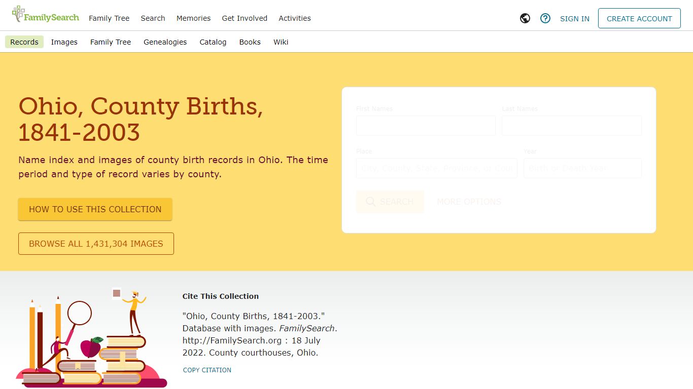 Ohio, County Births, 1841-2003 • FamilySearch